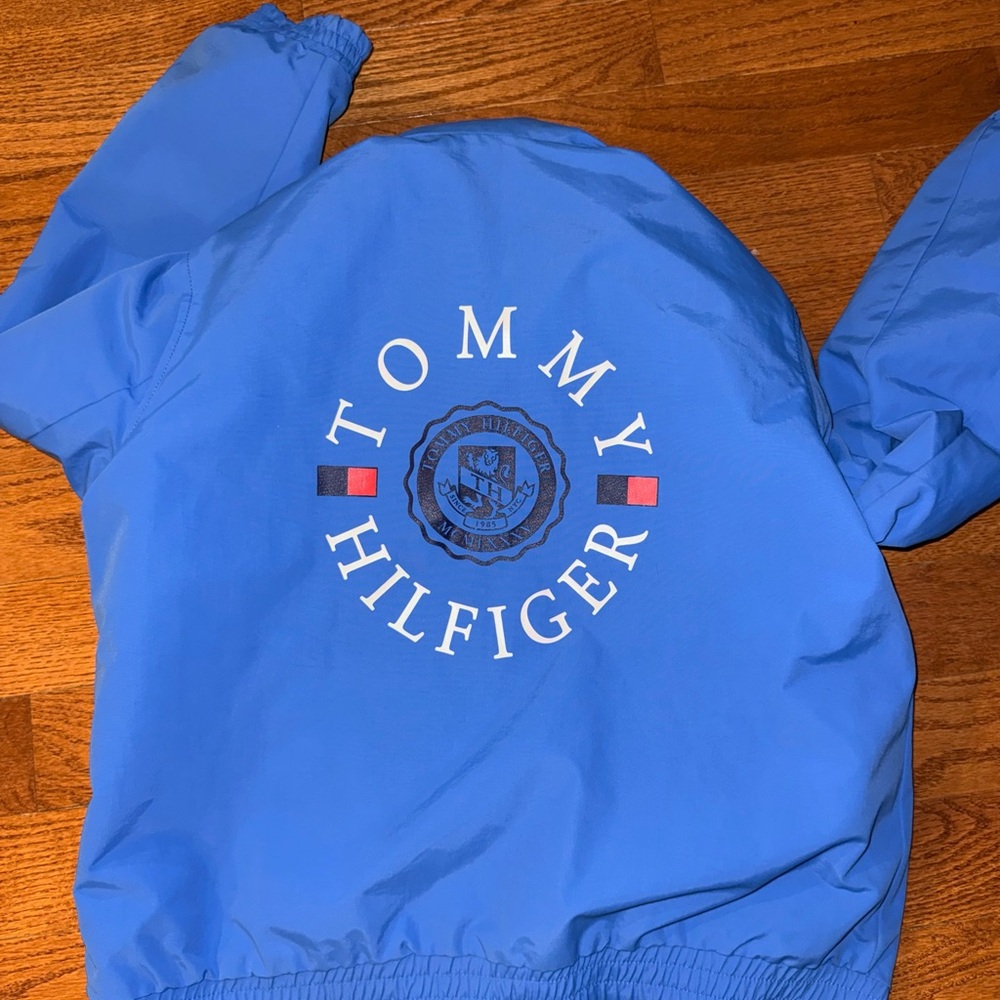 Tommy Hilfiger Colorblock Windbreaker Jacket - Navy/Red/White reversible - Picture 5 of 5